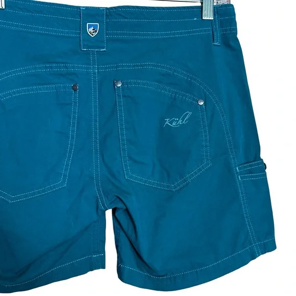 Kuhl Teal Midrise Bermuda Outdoorsy Athletic Athleisure Midi Cargo Shorts Size 4 - Picture 5 of 11